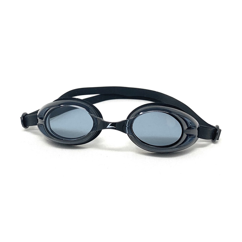 Leader Swim Goggles Relay Black / Smoke Hypo-Allergenic, Adult Regular Fit
